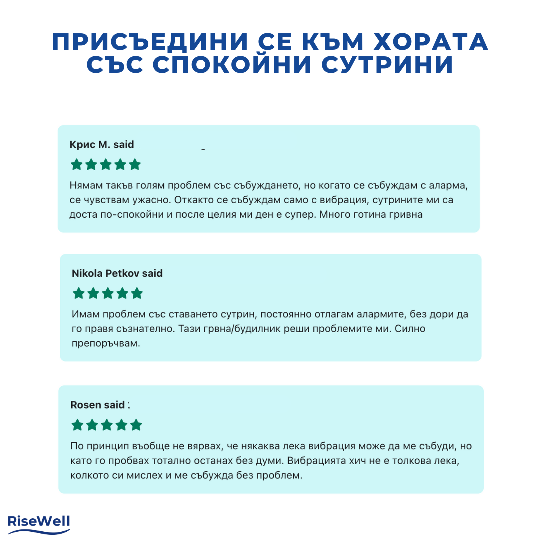 RiseWell - 100% Събуждане - тихо и спокойно