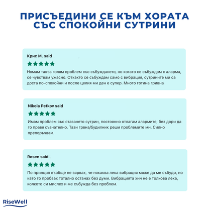 RiseWell - 100% Събуждане - тихо и спокойно